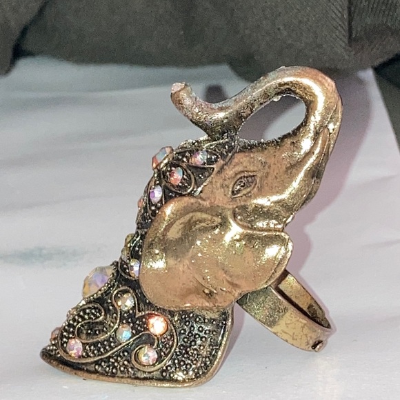 Show elephant sparkly expandable ring unisex - Picture 5 of 6